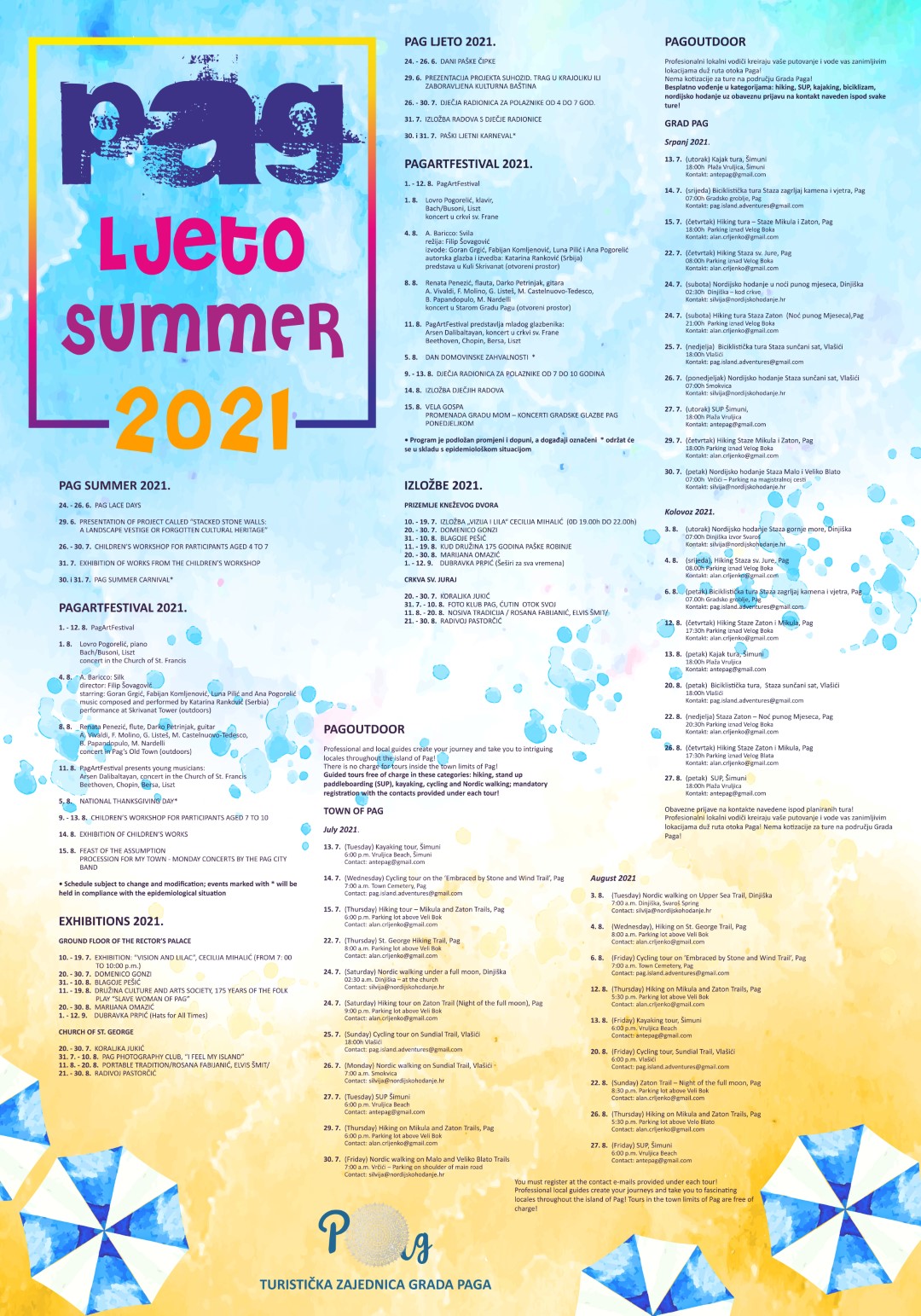 TZ PAG plakat LJETO 2021m